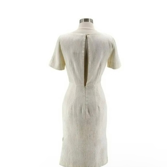 H&M Ivory Jacquard open back dress - Picture 4 of 5